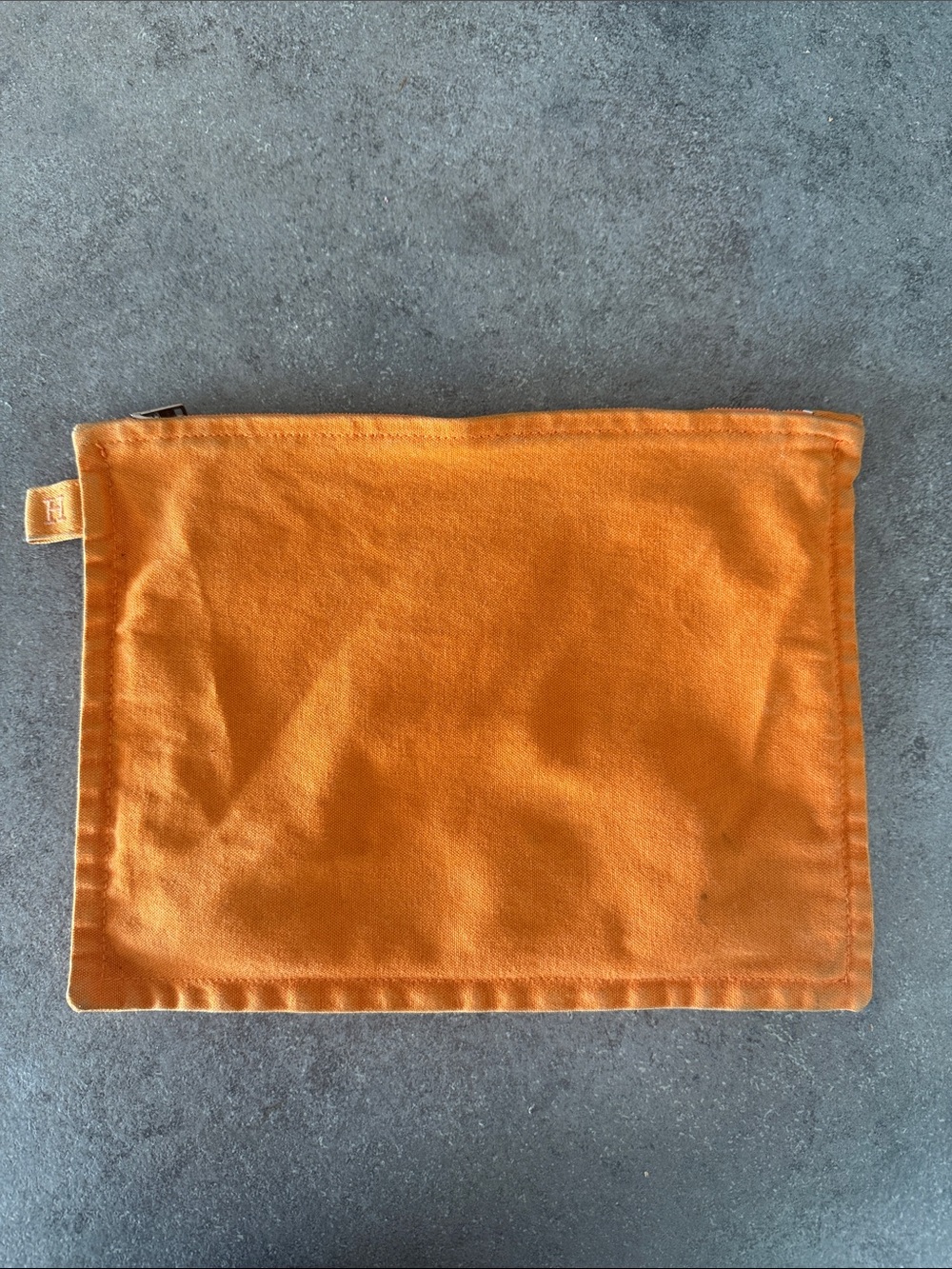Hermes Bora Bora Orange Canvas Pouch